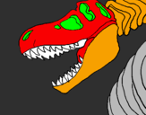 Coloring page Tyrannosaurus Rex skeleton painted byjunayd