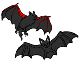 Coloring page A pair of bats painted byarianna.