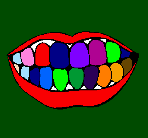 Coloring page Mouth and teeth painted byudgjcbmcmxvkbjf