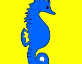 Coloring page Sea horse painted bylalagirl