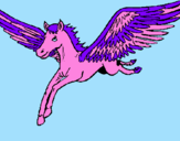 Coloring page Pegasus in flight painted byanja2000