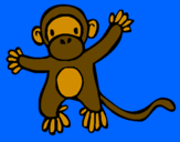 Coloring page Monkey painted bymonkey
