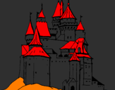 Coloring page Medieval castle painted bytheo g