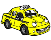 Coloring page Taxi Herbie painted bylalagirl