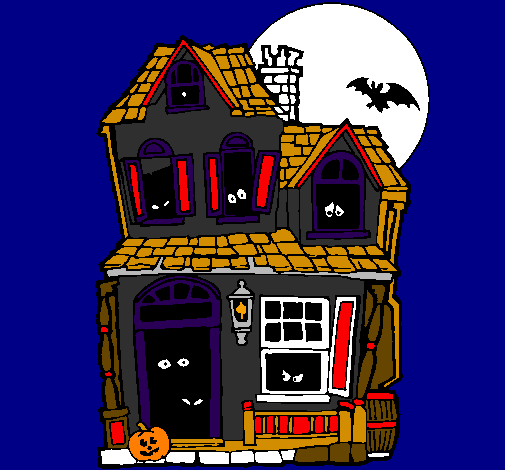 Coloring page Mysterious house II painted byayuob