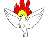 Coloring page Pentecostal Dove painted byNISH