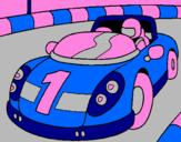 Coloring page Race car painted bylalagirl