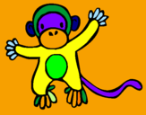 Coloring page Monkey painted byJULIAN