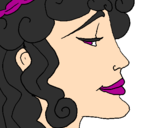 Coloring page Woman's head painted bylalagirl
