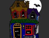 Coloring page Mysterious house II painted byihssane