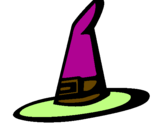 Coloring page Witch's hat painted byleana