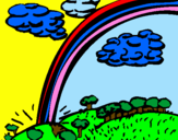 Coloring page Rainbow painted bylalagirl
