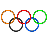 Coloring page Olympic rings painted byluke
