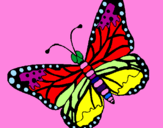 Coloring page Butterfly 4 painted byana