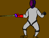 Coloring page Fencing defense painted byivo