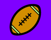 Coloring page American football ball II painted bymatheus