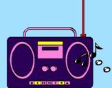 Coloring page Radio cassette 2 painted byjackelynne