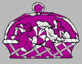Coloring page Basket of flowers 5 painted byduljeibis