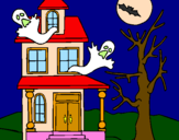 Coloring page Ghost house painted byAlejo