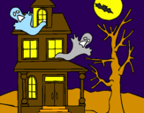 Coloring page Ghost house painted byivo
