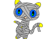 Coloring page Doodle the cat mummy painted byivo