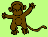 Coloring page Monkey painted bygerardo