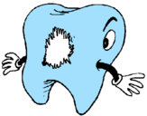 Coloring page Tooth with tooth decay painted byduljeibis