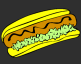 Coloring page Hot dog painted bylana