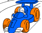 Coloring page Racing car painted bygil