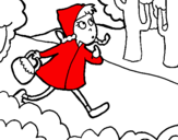 Coloring page Little red riding hood 4 painted byluca