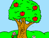 Coloring page Apple tree painted bychloe