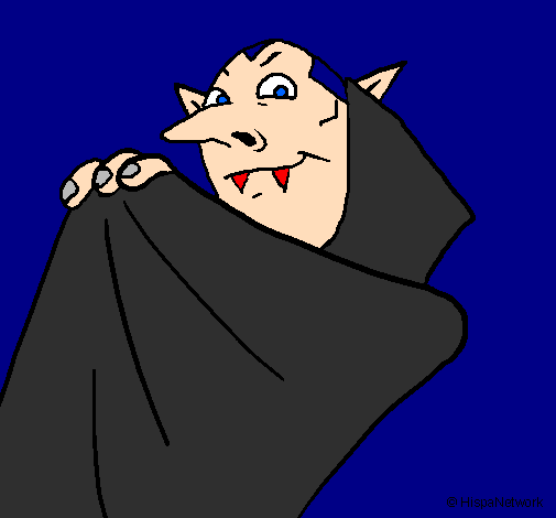Coloring page Mysterious vampire painted byivo