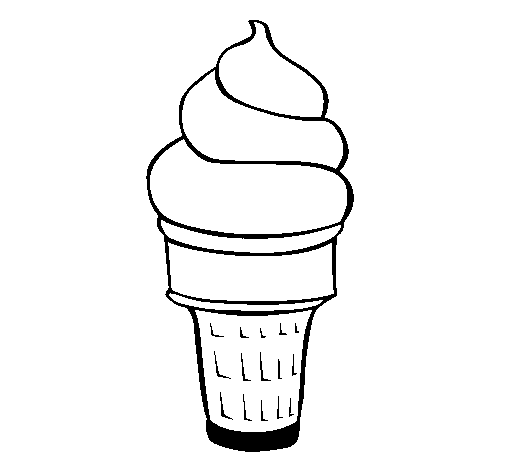 Coloring page Soft ice-cream painted byujj