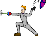 Coloring page Fencing painted byivo