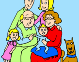 Coloring page Family  painted byJessica