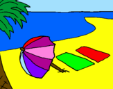 Coloring page Summer 4 painted byana