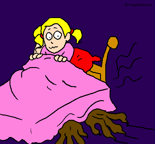 Coloring page Monster under the bed painted byivo