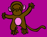 Coloring page Monkey painted byYAIZA