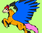 Coloring page Pegasus flying painted bylllllllaaaaa11111111111