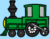 Coloring page Train painted byflick