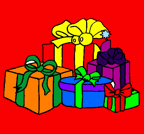 Coloring page Lots of presents painted byivo