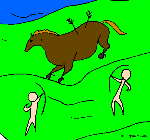 Coloring page Cave painting painted bylana