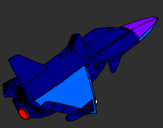 Coloring page Rocket ship painted byMPX