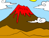Coloring page Mount Fuji painted bycorazon