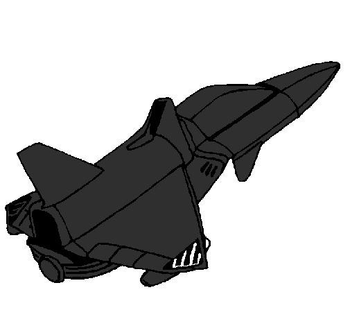Coloring page Rocket ship painted byGIADA             