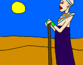 Coloring page Massai painted bylana
