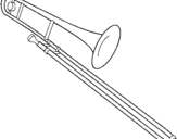 Coloring page Trombone painted bykiki