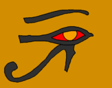 Coloring page Eye of Horus painted bylana