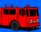 Coloring page Fire engine painted byhammza