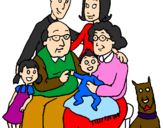 Coloring page Family  painted byroderick